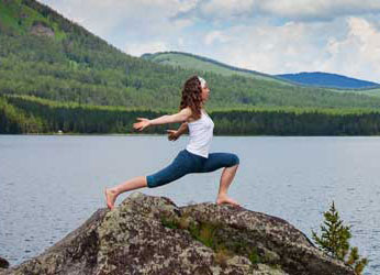 woman doing yoga